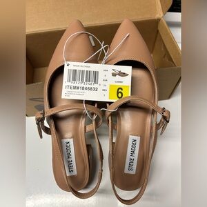 Steve Madden Tan Christy Slingback- Ladies 6- NIB